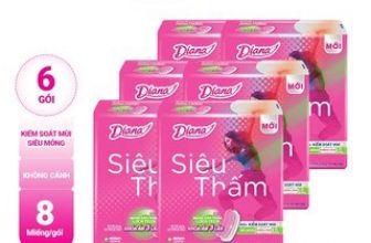 Bộ 6 gói Băng Vệ Sinh Diana siêu thấm 4teen 23cm