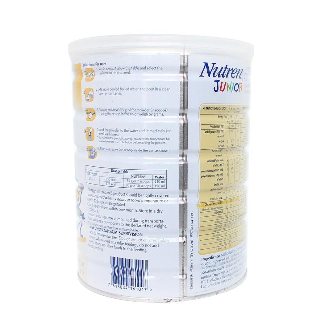 Bộ 2 Lon Sữa Bột Nestle Nutren Junior 800g/Lon