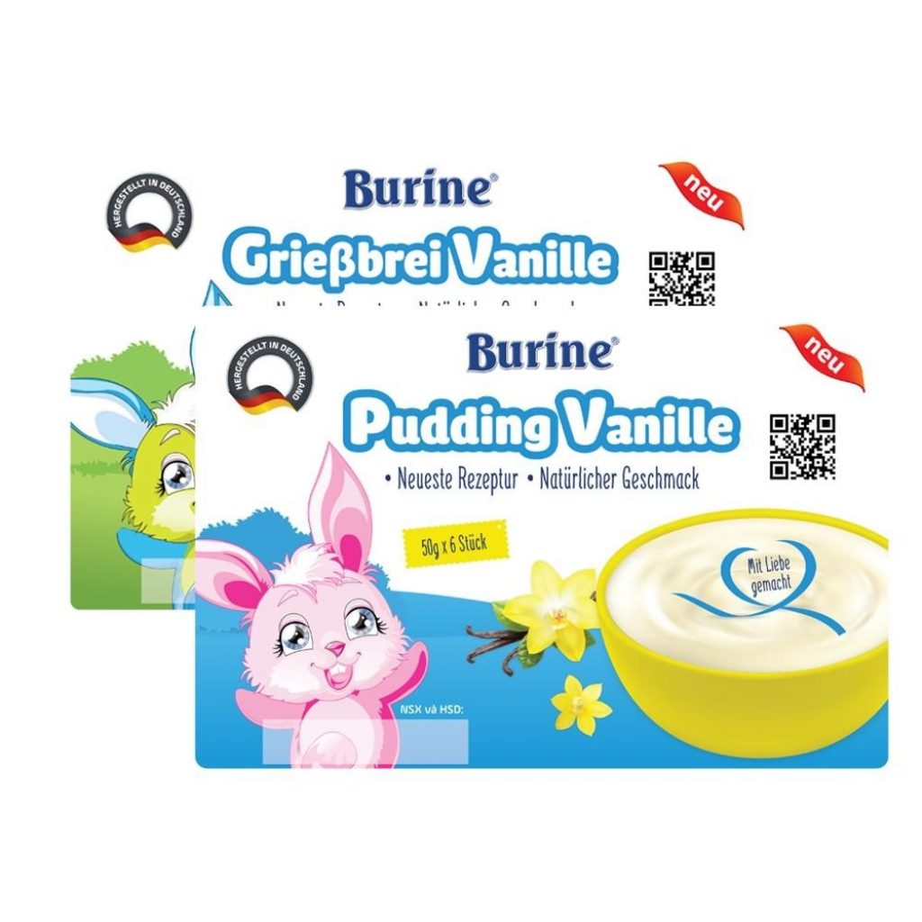Cháo sữa Pudding ăn dặm Burine - HiPP dành cho bé từ 6 tháng tuổi 