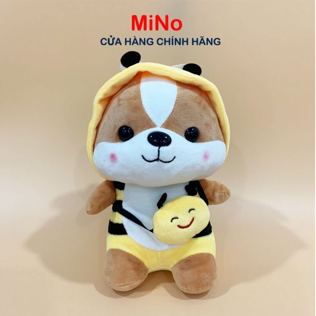 Gấu Bông Chó Shiba Cosplay Hàng Cao Cấp Mềm Mịn Size 25cm