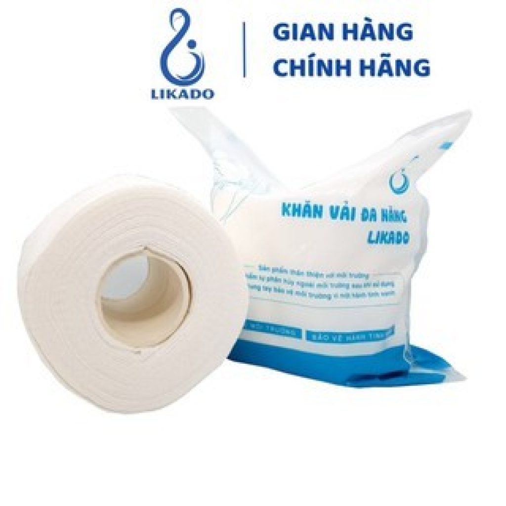 Khăn lau mặt dùng 1 lần kích thước (20x20cm)(50 tờ)(1 cuộn)