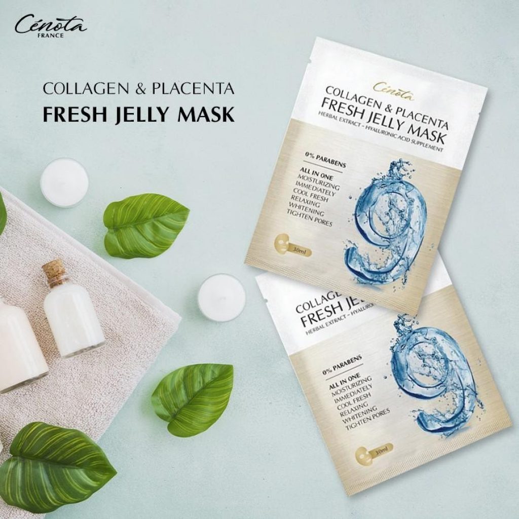 Mặt nạ dưỡng trắng Cénota Collagen Placenta Fresh Jelly Mask 30ml