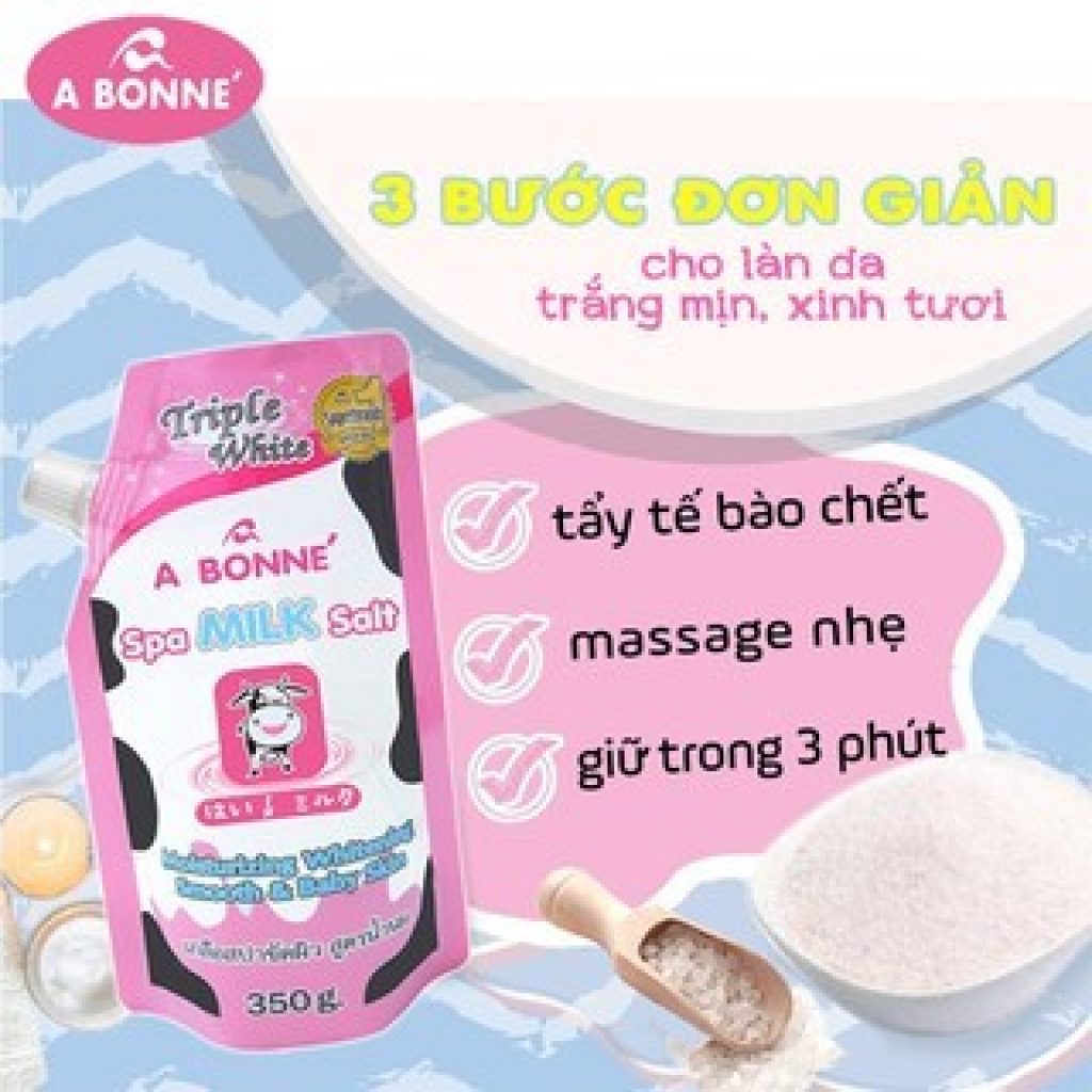Tính năng nổi bật Muối Tắm Sữa Bò Tẩy Tế Bào Chết A Bonne Spa Milk Salt Thái Lan
