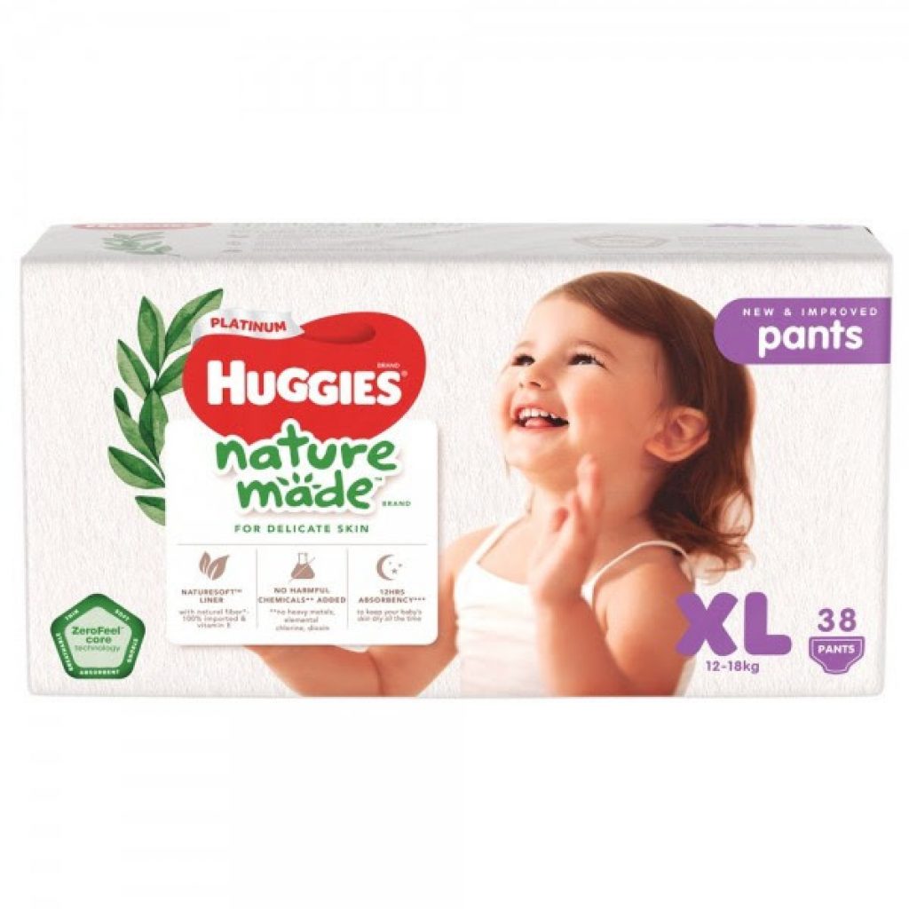 Tã Quần Huggies Platinum Nature Made M58/L44/XL38/XXL26