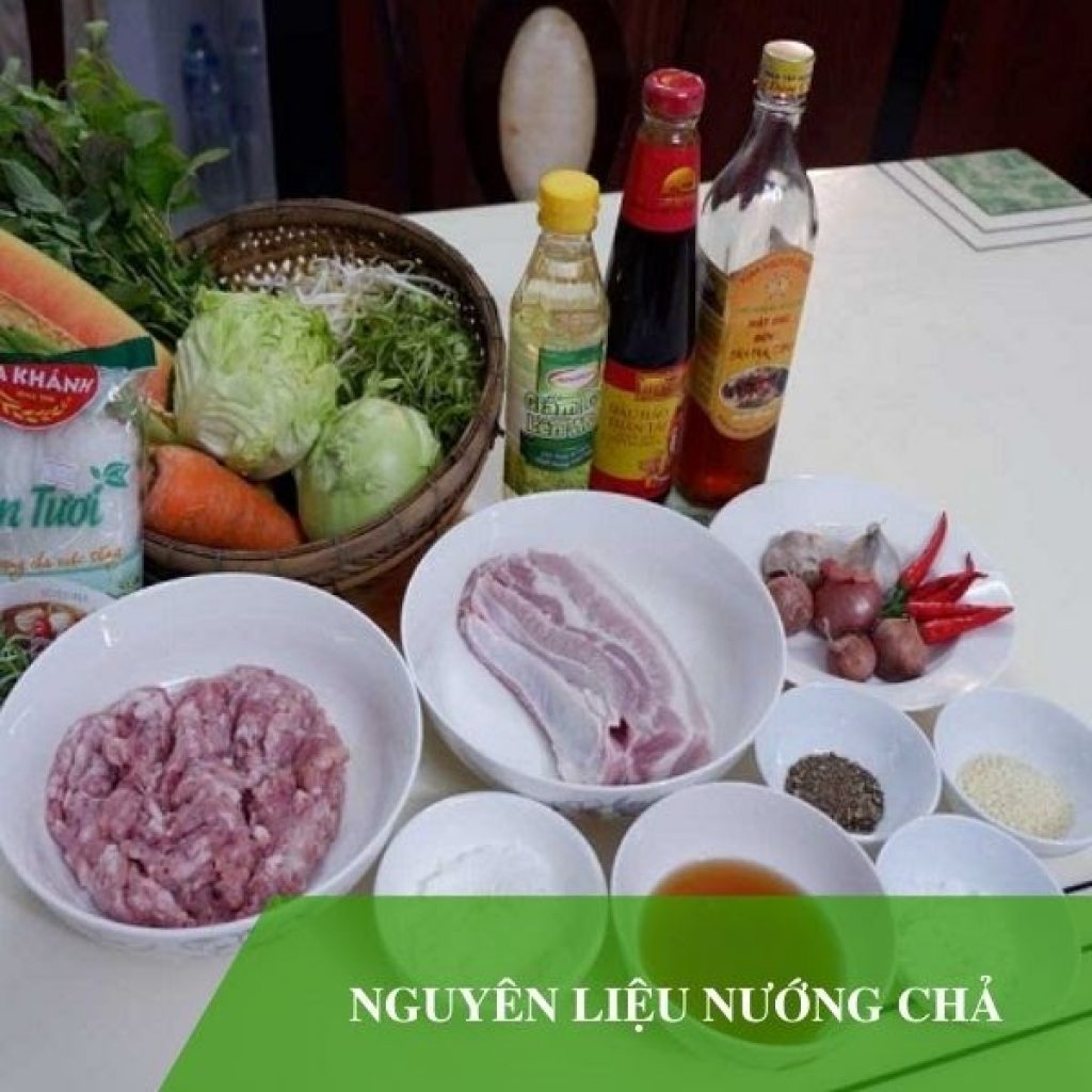 Chuẩn bị nguyên liệu chế biến chả nướng