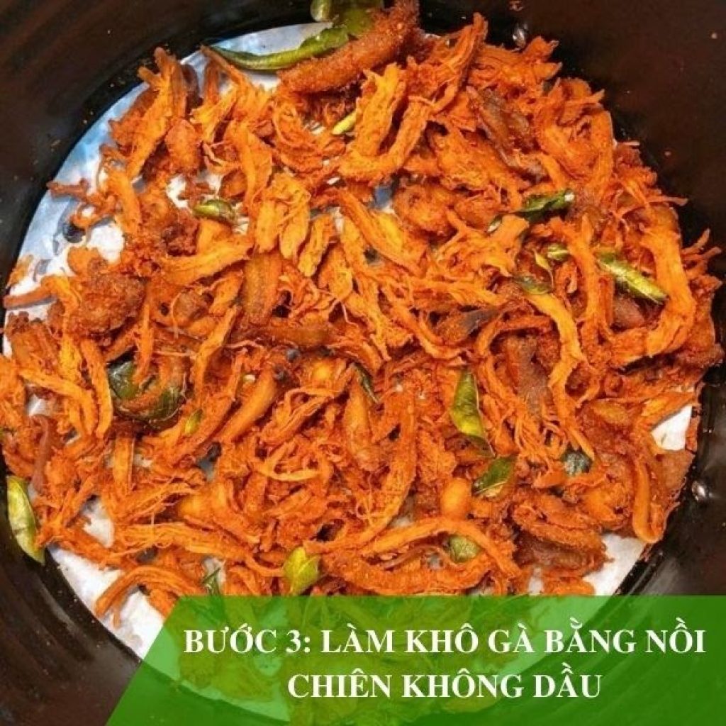 Làm khô gà bằng nồi chiên không dầu