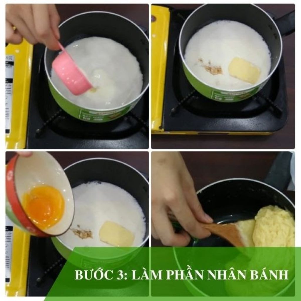 Làm phần nhân bánh