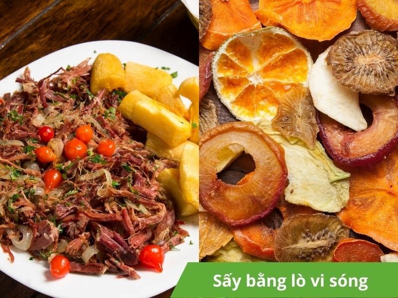 Các bước sấy bằng lò vi sóng