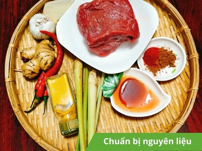 Chuẩn bị bò để sấy