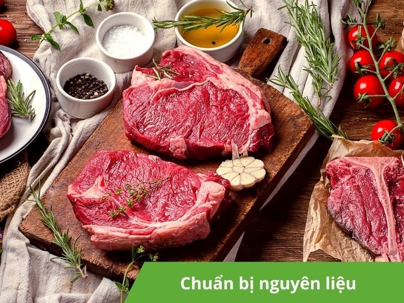 Chuẩn bị nguyên liệu quay thịt bằng lò vi sóng