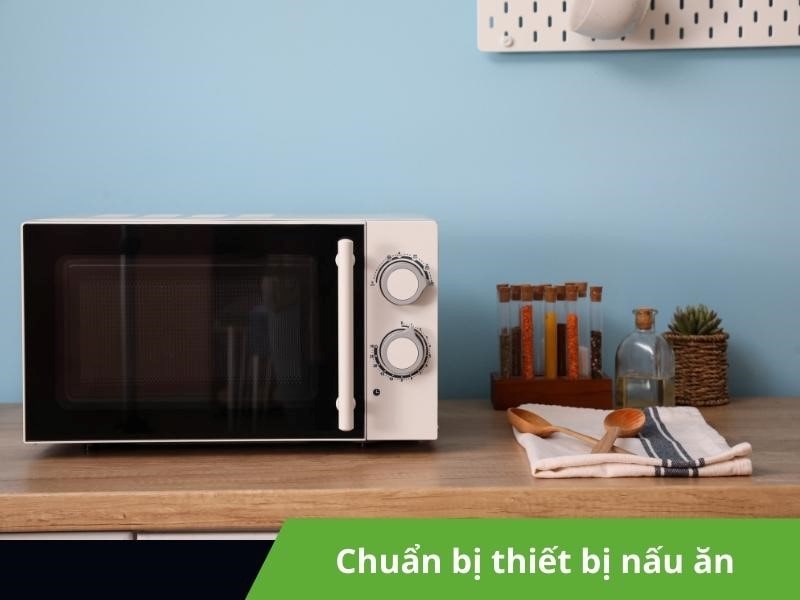 Chuẩn bị thiết bị sử dụng quay thịt