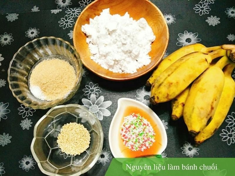 Nguyên liệu làm bánh chuối