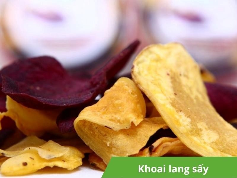 Thành phẩm khoai lang sấy trong lò vi sóng