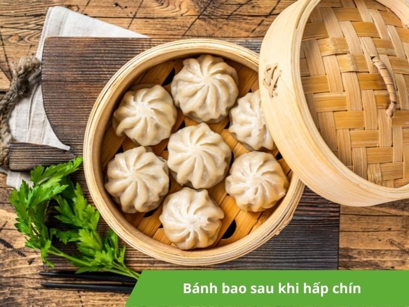 Bánh bao hấp chính hoàn thành