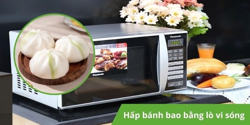 Hấp bánh bao bằng lò vi sóng - Chuối Xanh Reveiews