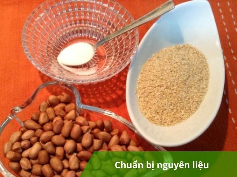 Nguyên liệu làm muối vừng trộn lạc