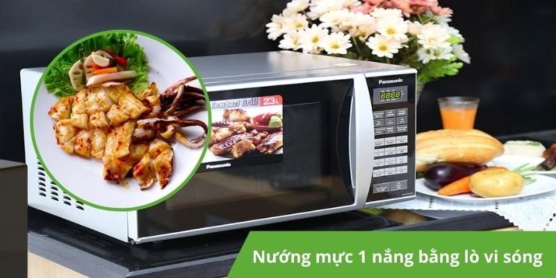 Nướng mực 1 nắng bằng lò vi sóng