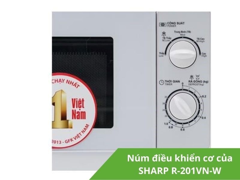 Bảng điều khiển lò vi sóng SHARP R-201VN-W