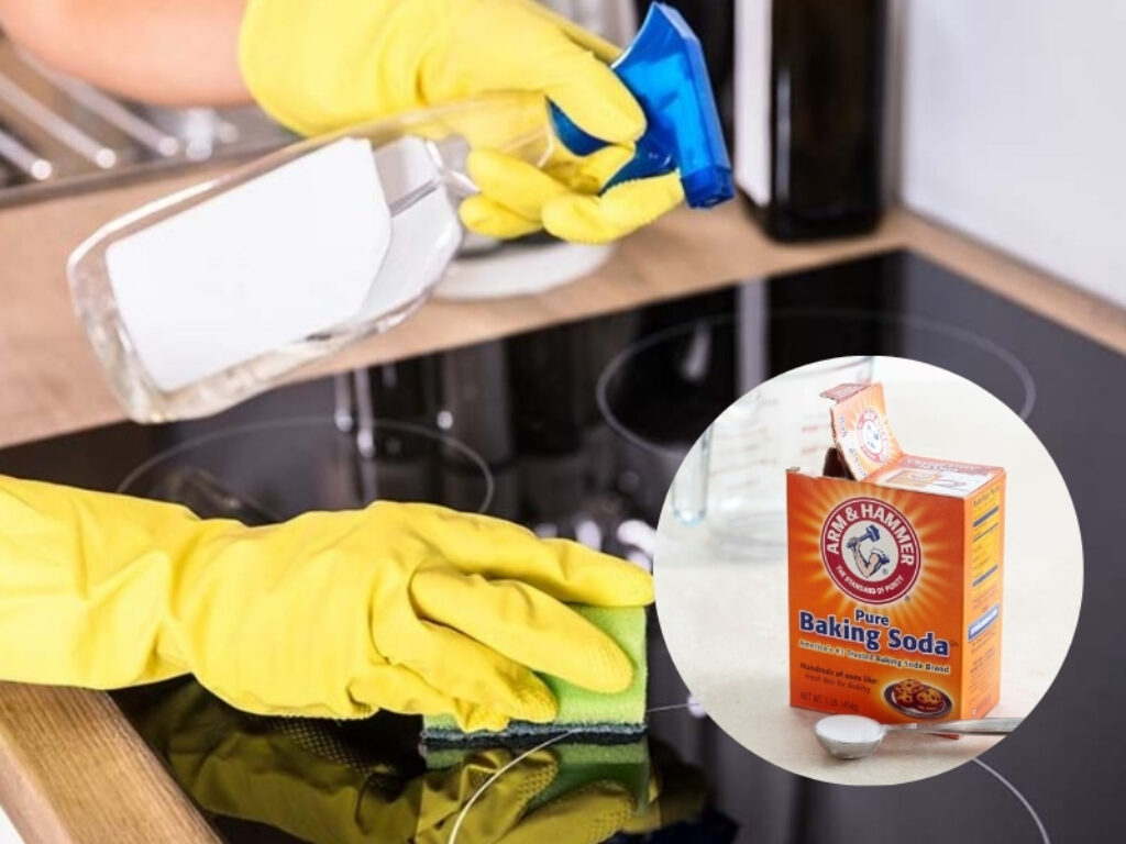 Vệ sinh bếp bằng baking soda