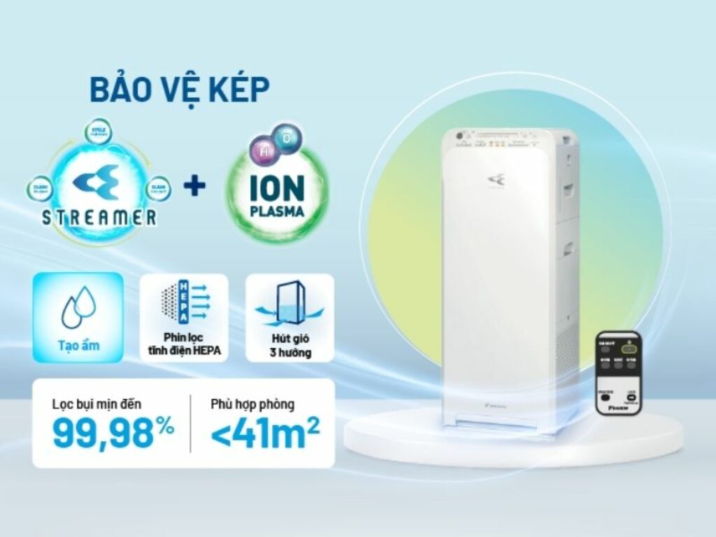 Máy lọc không khí Daikin MCK55TVM6 tạo ẩm ưu việt