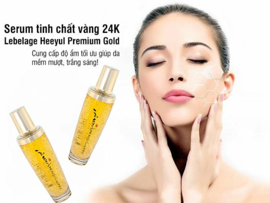 Serum vàng 24K Lebelage giúp da mềm mượt