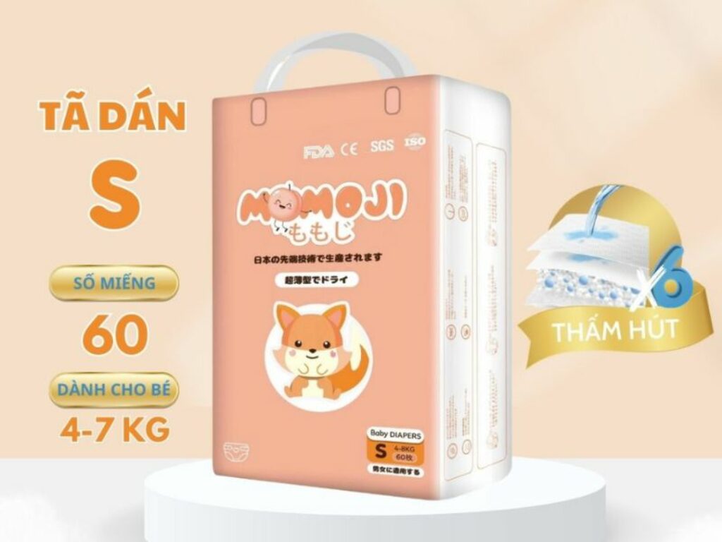 Bỉm phân phối bởi công ty Momo