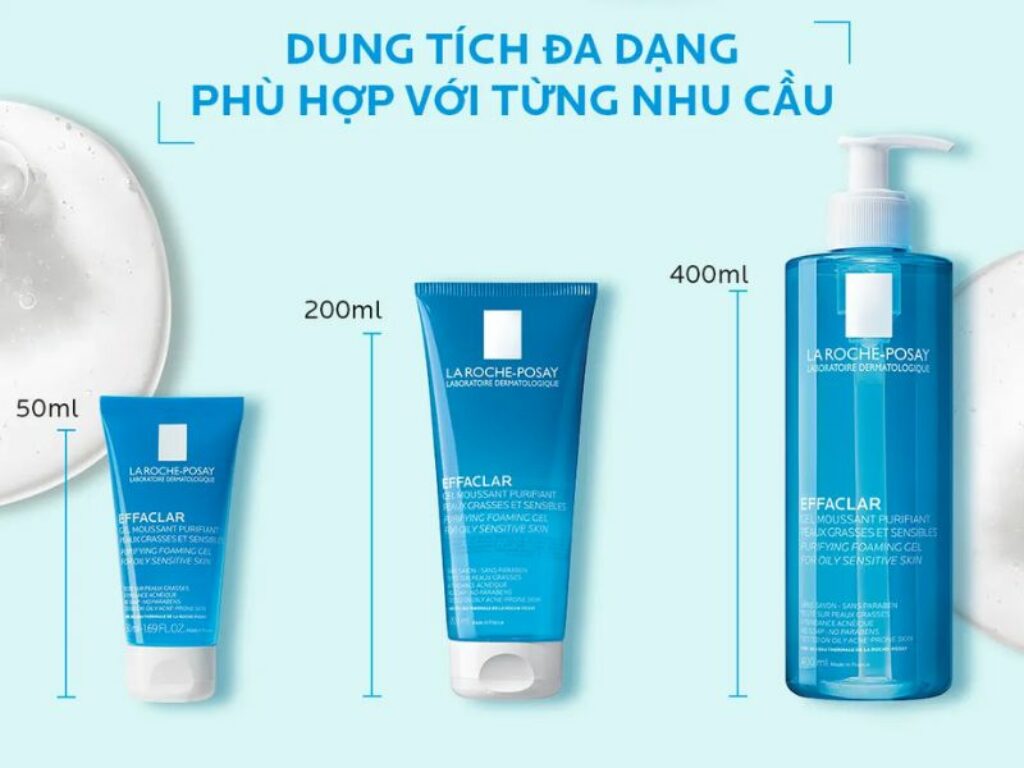 Gel rửa mặt La Roche-Posay Effaclar Foaming Gel +M hiệu quả làm sạch sâu