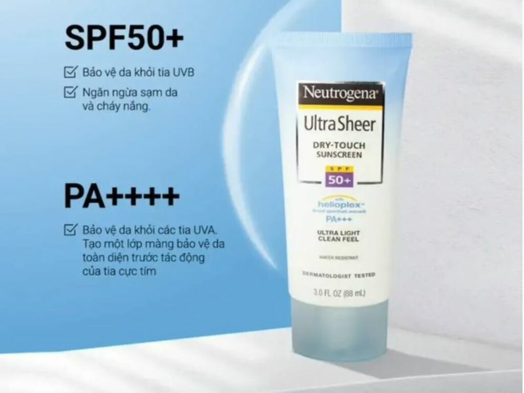 Kem chống nắng Ultra Sheer Dry-Touch Sunscreen của Neutrogena