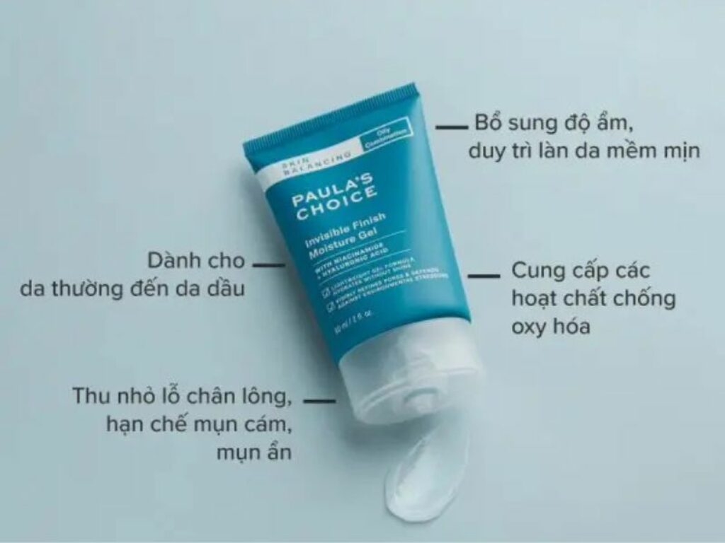 Kem dưỡng ẩm Paula’s Choice Skin Balancing Invisible Finish Moisture Gel tốt cho làn da dầu