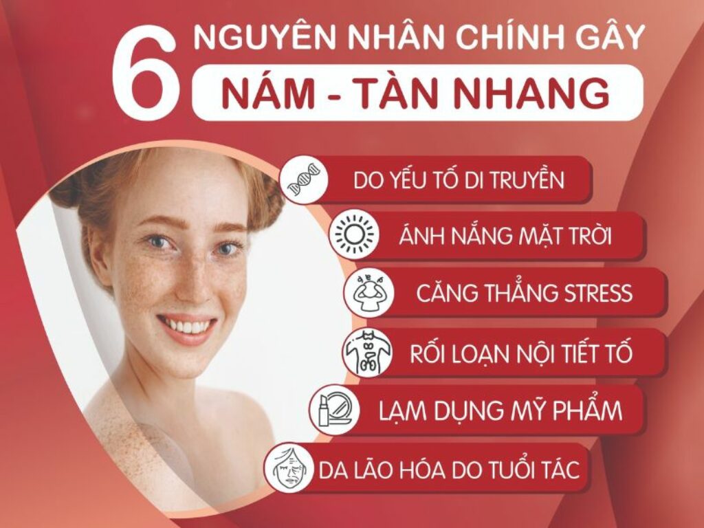 Những nguyên nhân gây ra nám và tàn nhang trên làn da