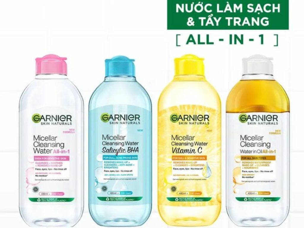 Nước tẩy trang Garnier làm sạch hiệu quả