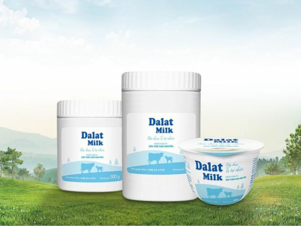 Sữa chua Dalat Milk 100% sữa tươi Cao Nguyên