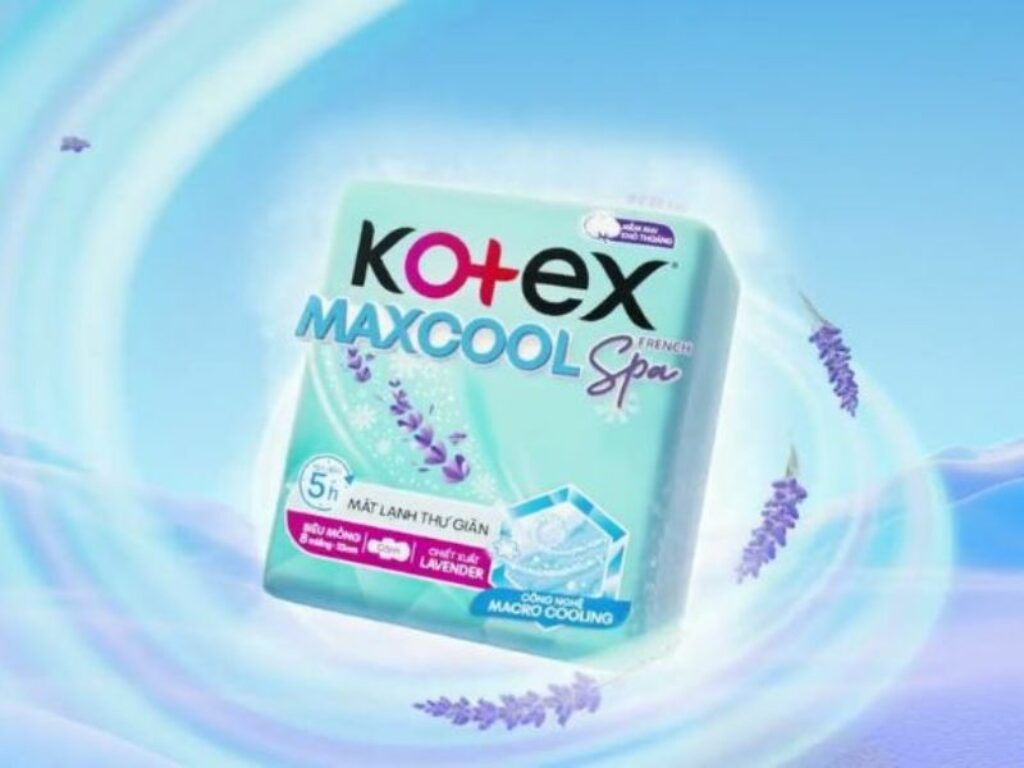 Băng vệ sinh Kotex Max Cool French Spa mềm mại siêu thấm