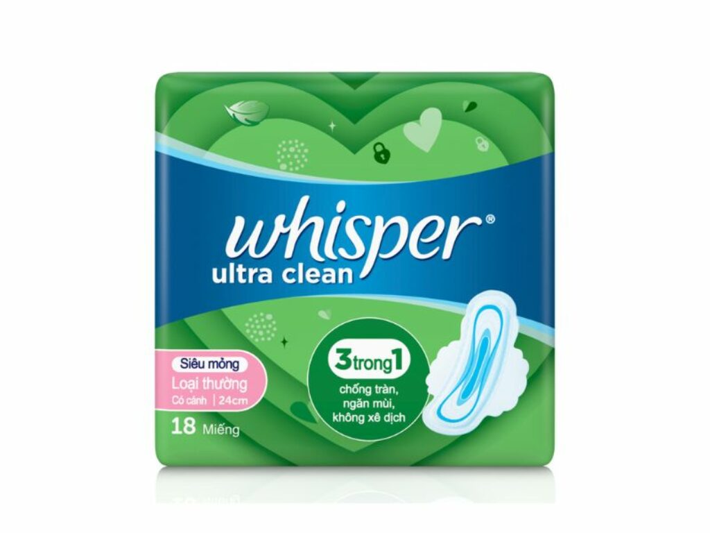 Băng vệ sinh Whisper Ultra ngày có cánh