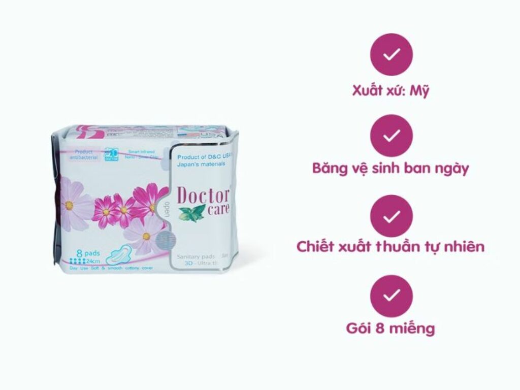 Băng vệ sinh thảo dược D&C Doctor Care chiết xuất thảo dược thiên nhiên