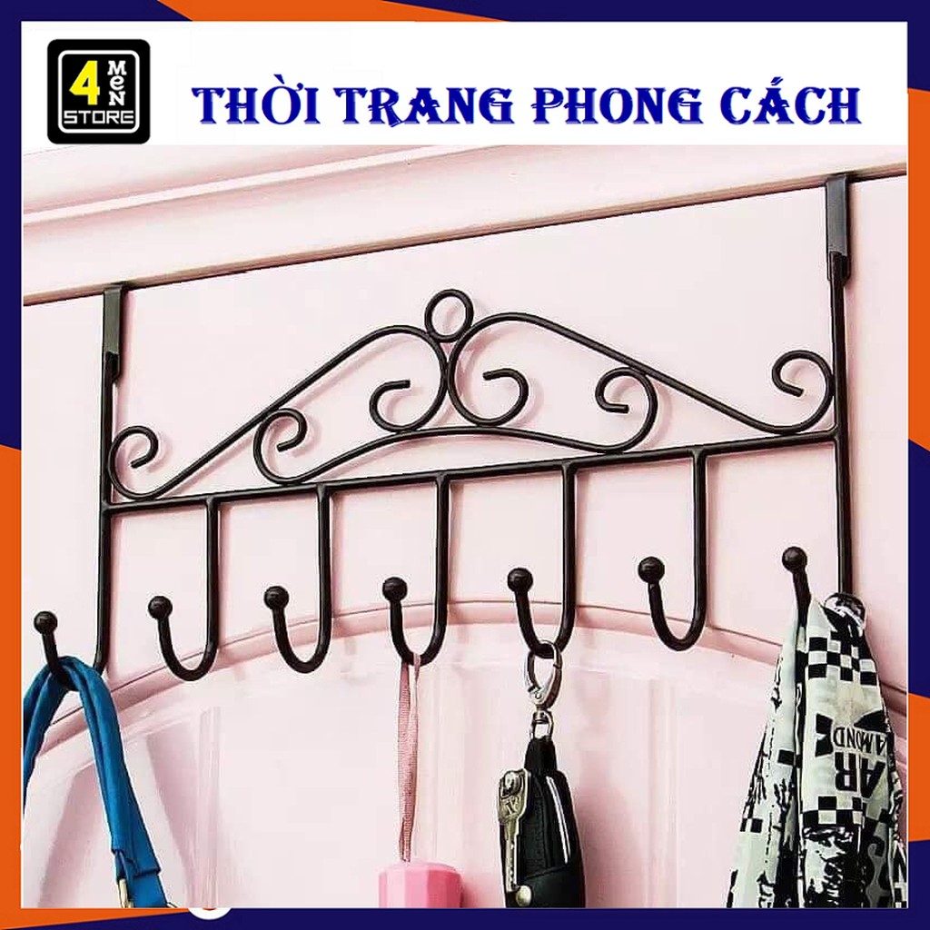 Móc treo sau cửa bảy móc thép sơn
