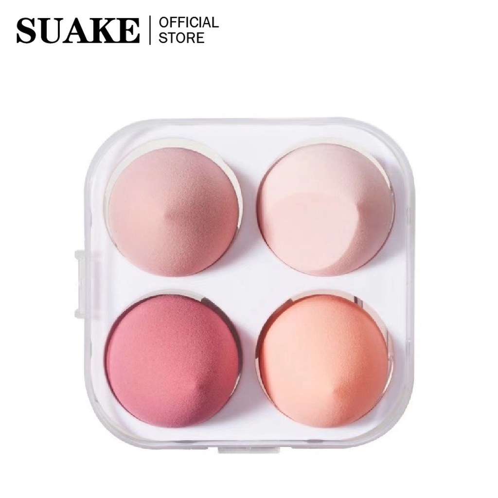 Set 4 mút đánh phấn SUAKE kèm hộp