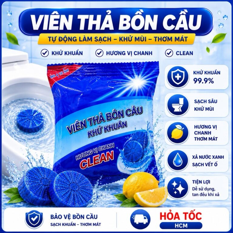 Bồn cầu vẫn còn mùi? Viên thả bồn cầu ×10