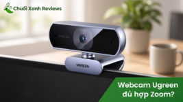 Webcam Ugreen kẹp màn, hook đủ họp Zoom không