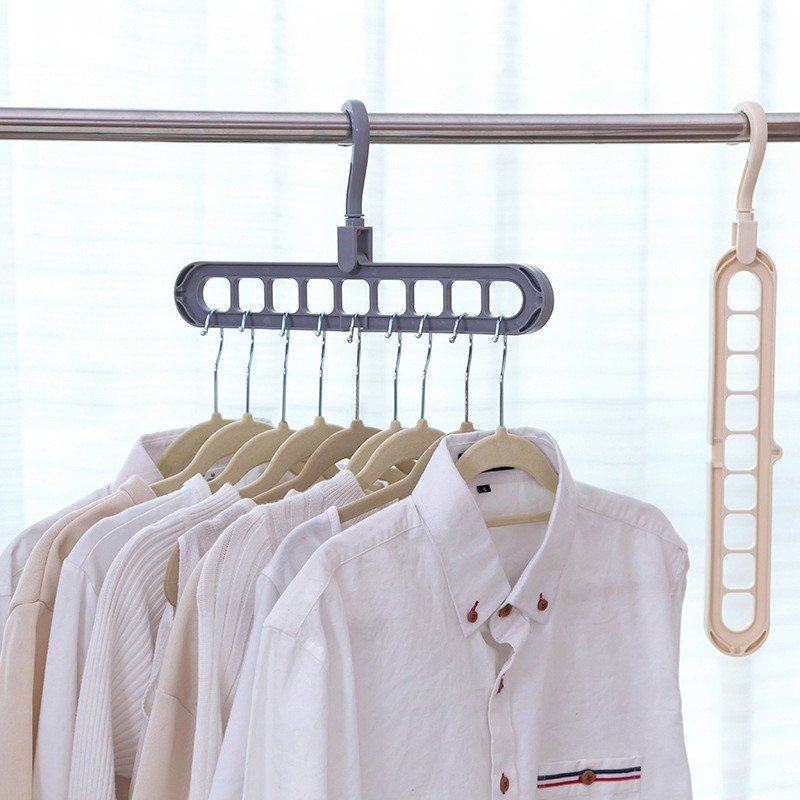 Móc 9 lỗ ngang treo nhiều áo