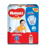Combo 2 Tã quần Huggies Dry Super Jumbo M74/L68/XL62/XXL56