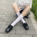 Giày Búp Bê Đế Bằng, Mũi Tròn, Màu Trơn – Gắn Nơ Phong Cách Hàn Quốc Cho Nữ