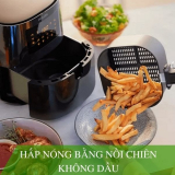 Hướng dẫn làm nóng đồ ăn sử dụng hấp bằng nồi chiên không dầu