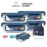 Hộp cơm thủy tinh chia ngăn cao cấp Yeahcook Glass Food Container