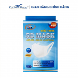 Khẩu trang y tế kháng khuẩn 3 lớp Famapro 5D Mask dây vải [Hộp 10 cái]
