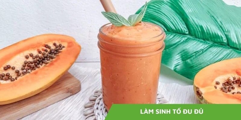 Hướng dẫn cách làm sinh tố đu đủ vị nguyên bản