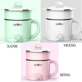 Nồi lẩu mini điện đa năng chống dính 2 tầng – 2 nấc nhiệt /ca nấu mì lẩu chiên xào SZHCN