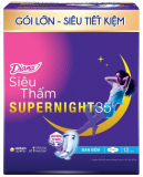 Bộ 2 gói Băng vệ sinh Diana Super Night 35cm gói 12 miếng