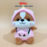 Gấu Bông Chó Shiba Cosplay Hàng Cao Cấp Mềm Mịn Size 25cm