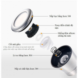 Lọ xay tiêu thủy tinh và inox 304 DandiHome cao cấp tiện lợi